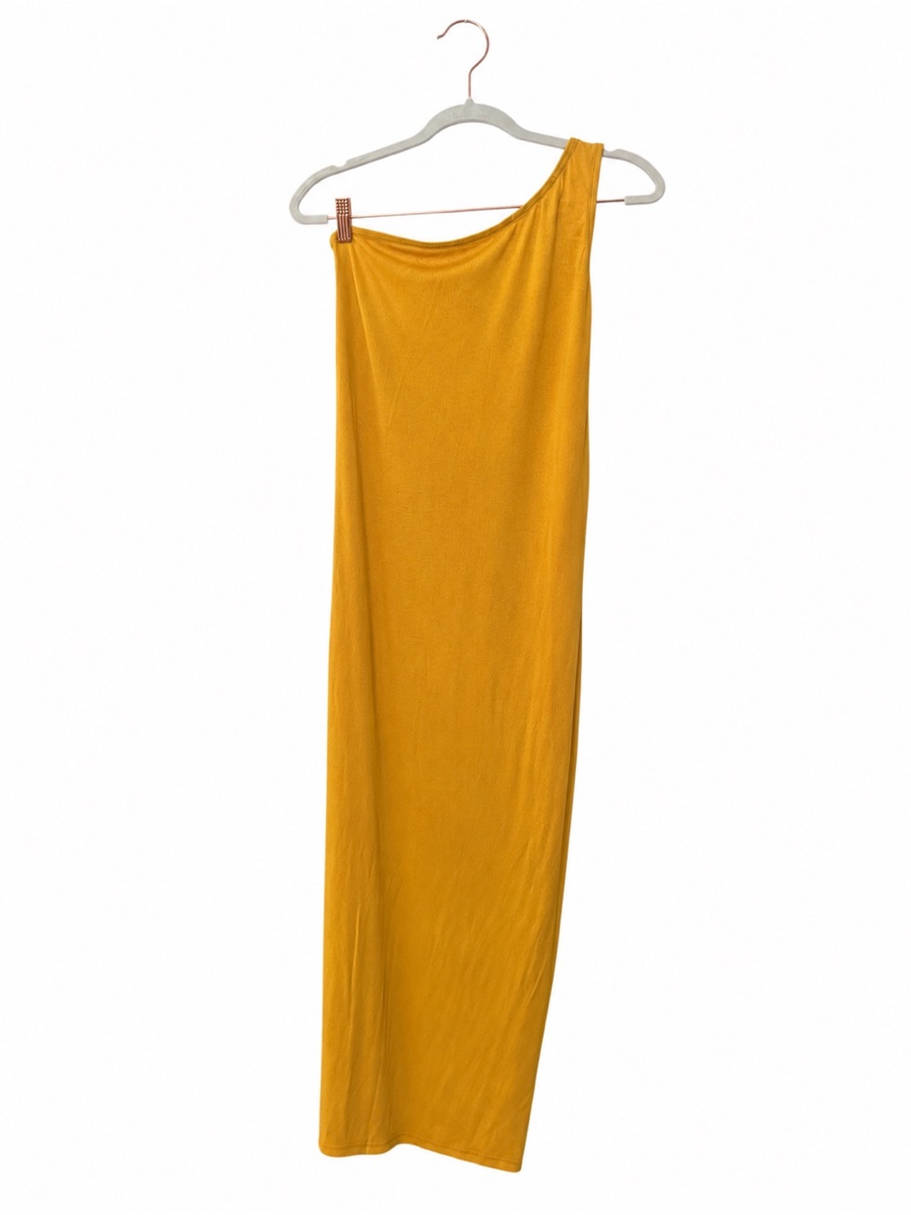 Free People One-Shoulder Maxi Dress in Mustard